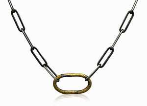 Tiny Oval Pompeii Chain Necklace
