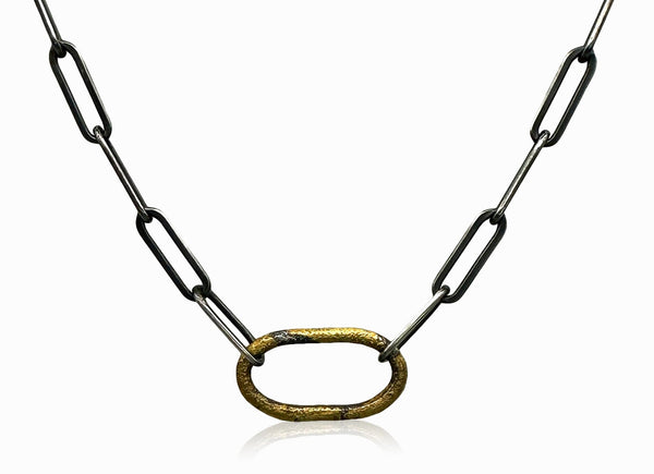 Tiny Oval Pompeii Chain Necklace