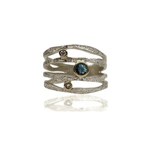 Alaria Ring - Montana Sapphire -Bright