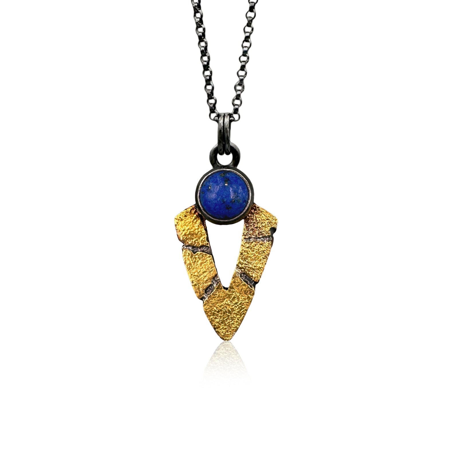 Bedrock Chevron Pendant - Lapis