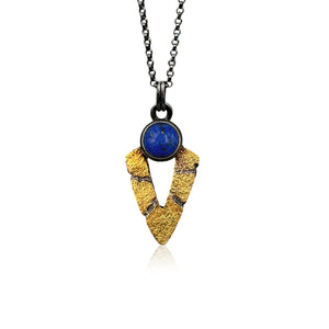 Bedrock Chevron Pendant - Lapis