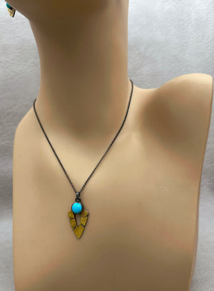 Bedrock Chevron Pendant - Turquoise