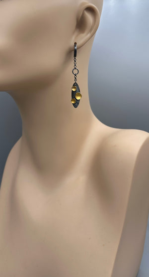 Cloud Forest Drop Hoop Earrings - OX