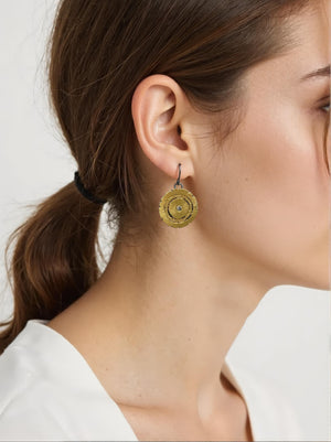 Large Redwood Earrings - Gold