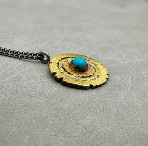 Large Redwood Pendant  - Turquoise