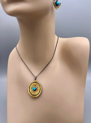 XL Redwood Pendant  - Turquoise