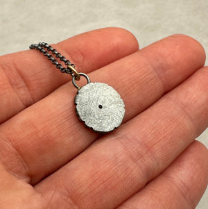 Redwood Slice Pendant - 1/2" - Gold