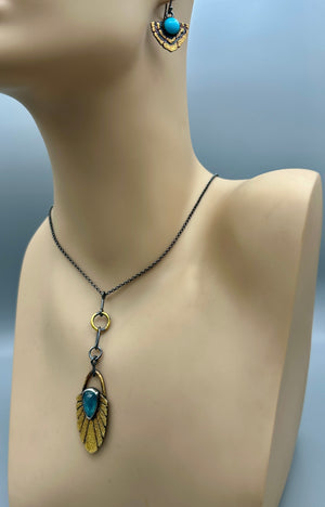 Teal Kyanite Sunburst Pendant