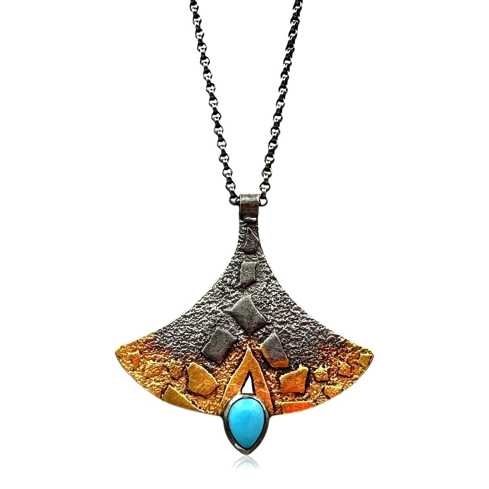 Turquoise Ray Pendant - Large