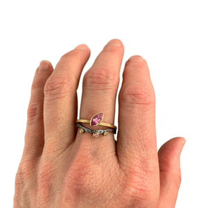 Alaria Nesting Band with Pink Sapphire