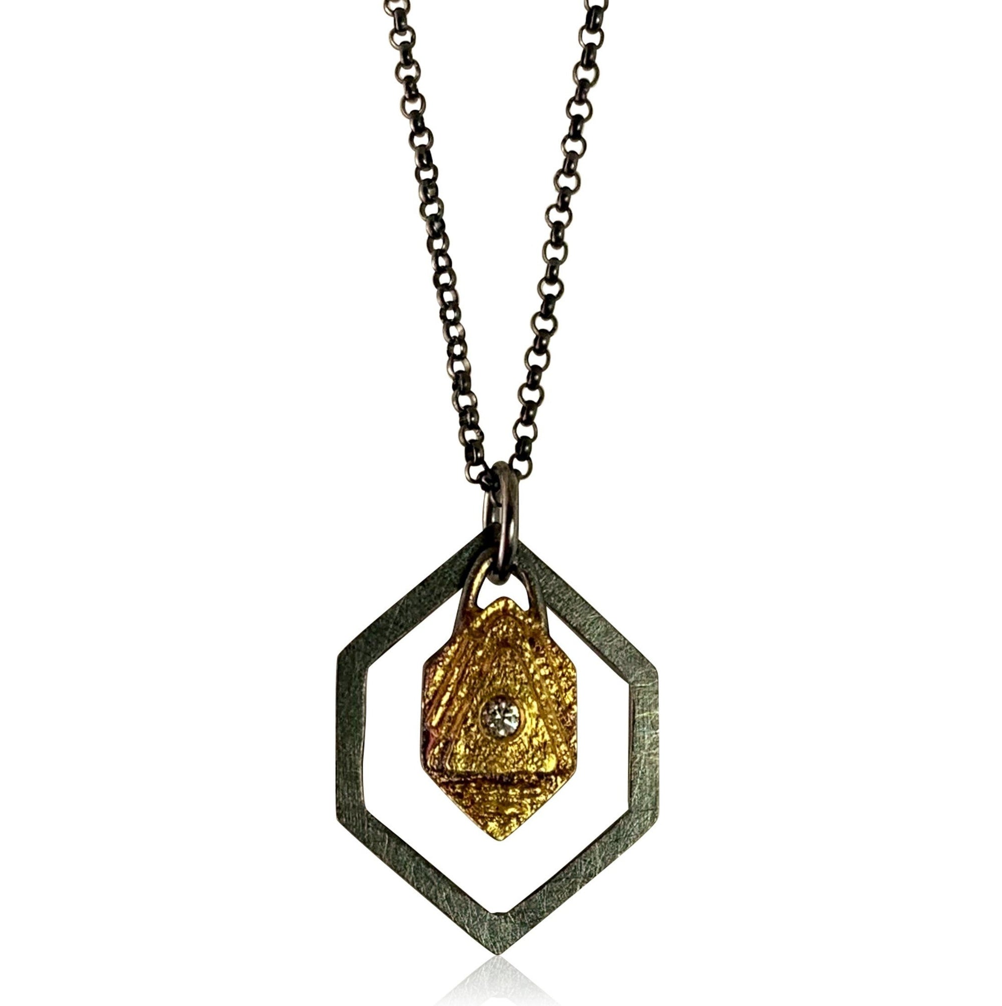 Atlantis Hex Pendant - Gold