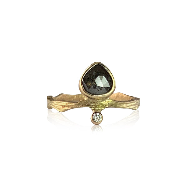 Cypress Solitaire and Rose Cut Pear Diamond