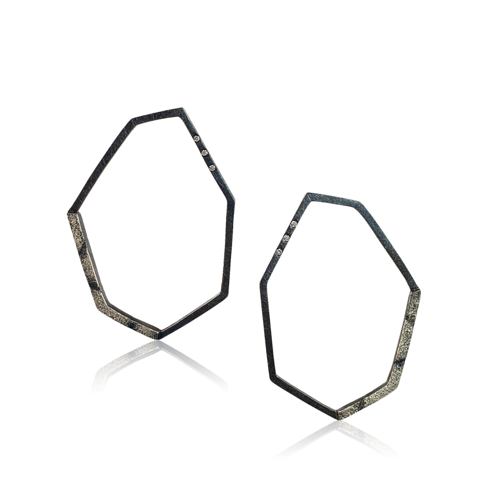 Diamond Geometrix Posts - Silver