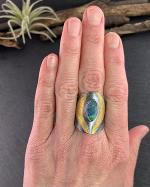 Opal Galaxy Ring