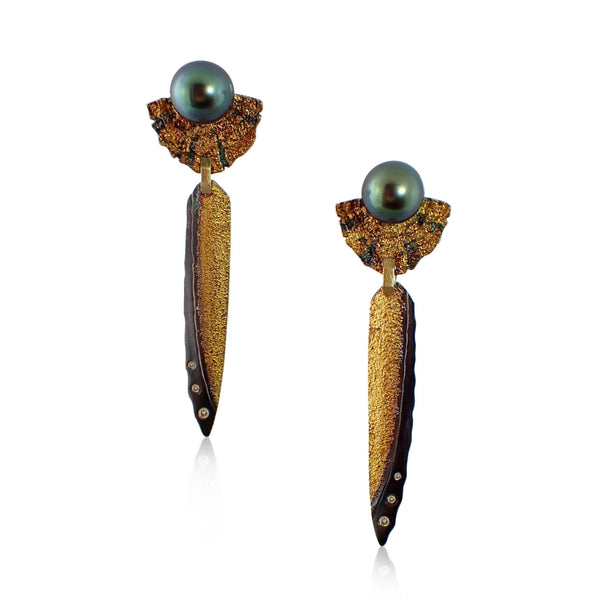 Stalactite Earrings with Pearls