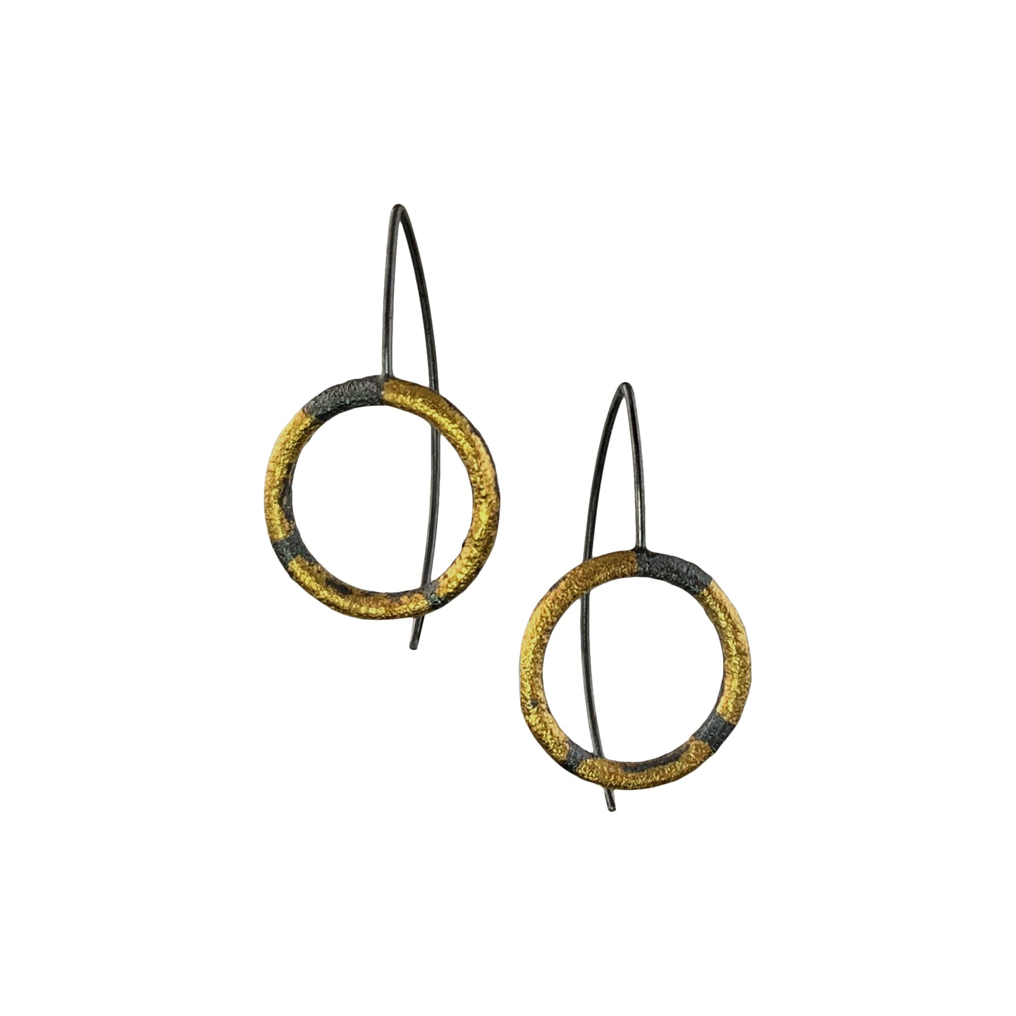 Tiny Pompeii Circle Earrings